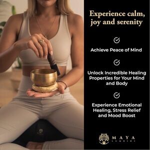 TIbetan 4” Meditation Yoga Singing Bowl Box set